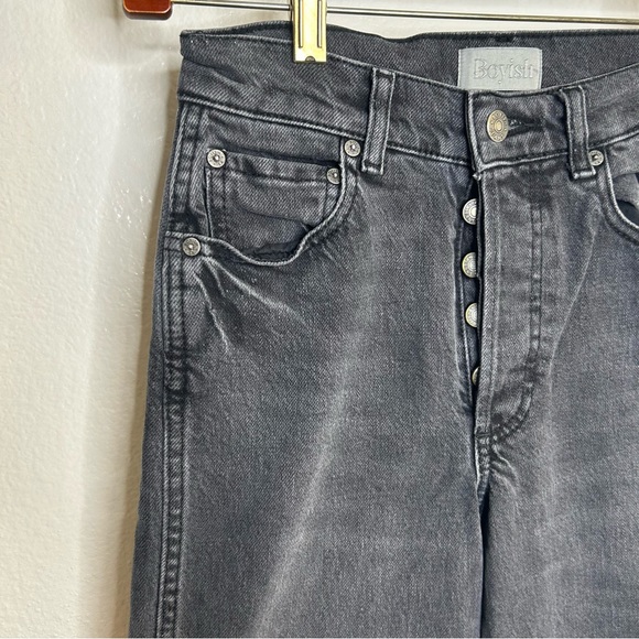 Boyish High Rise Mikey Black Jean in Moonstruck 24 - Picture 5 of 11